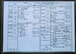 画像1: 新幹線車掌時刻表  東京第二運輸所　　４A　(のぞみ 　４号) 　東京行　行路番号M1６２１　新大阪ー東京  Ｈ２９，３，４改正