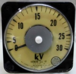 画像1: 電圧計(交流） 30KV  日立製  形式 SR３６(EL端子付き）