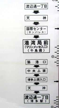 画像22: 西鉄バス　愛宕営業所　車内幕　幅８２０ｍｍ