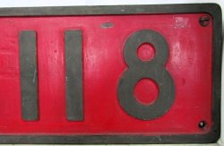画像3: 超レア―商品　ナンバープレート「DD１１８」（大型製造銘板とセット）　国内に現存車両無し