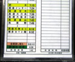 画像4: 高速　日田〜福岡線　平日１４交番　日田バス　2011，11，11改正