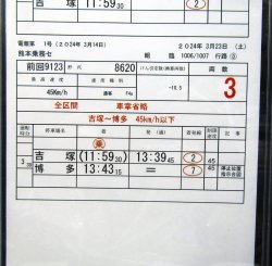 画像4: SL人吉　ラストラン運転士記念運転士時刻表　「博多〜熊本」　ケース入り