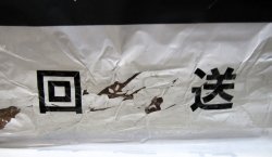 画像2: JR九州　783系側面行先幕　製造　2011－2　（1か所　回送　破れ補修あり）