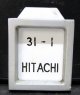 検査札・日立「31-1  HITACHI」と枠アルミ枠　セット（クモハBEC819－305の表記）