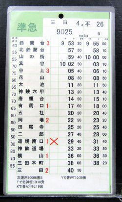 画像1: 神戸電鉄  平日２６仕業　No6・No7行路