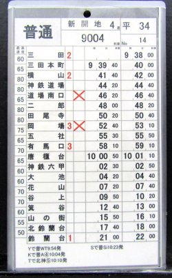 画像2: 神戸電鉄  平日３４仕業　No１３・No１４行路
