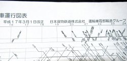 画像5: JR貨物・貨物列車運行図表「東海道・山陽・鹿児島・本四備讃・予讃線」 平成17年３月1日改正