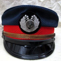 画像1: 中古・JR九州　助役帽　サイズ；５９ｃｍ　名前消し