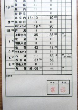 画像3: 秋田内陸縦貫鉄道　  「Ｂ４　仕業」 施行日　平成24年3月17日  