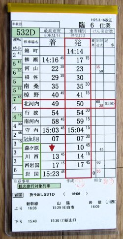 画像1: 錦川鉄道　「臨６　仕業」　H２５,３,１６改正