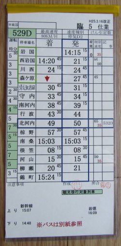 画像2: 錦川鉄道　「臨５　仕業」　H２５,３,１６改正