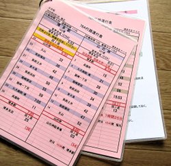 画像1: JR九州バス　　博多支店　土日祝　７６A　行路運行表　 ２０２４，８，１改正　ソフトケース　３枚入り