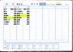 画像2: 昭和バス・唐津営業所　 「平日　呼子１B」運番　平成26年4月1日改正