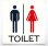 画像1: ステッカー「TOILET」 (1)