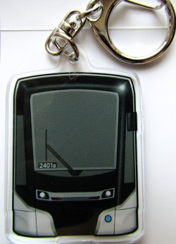 画像1: 熊本市電　アクリルキーホルダー   No１０　「２４０１号」   サイズ；３，８ｃｍｘ５，８ｃｍ