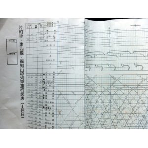 画像: 片町線・東西線・福知山線　列車運行図表　（土休日）　平成１６年３月１３日改正