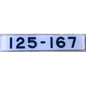 画像: 新幹線１００系　車内形式板　「１２５－１６７」