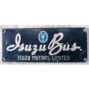 画像: メーカープレート　「いすゞ　ＩＳＵＺＵ　ＭＯＴＯＲＳ，ＬＩＭＩＴＥＤ」（シルバー）