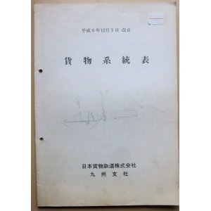 画像: 貨物系統表  平成６年１２月３日改正 JR貨物 九州支社