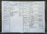 画像: 新幹線車掌時刻表  東京第二運輸所　　５０A　(のぞみ 　５０号) 　東京行　行路番号M1６1４　新大阪ー東京  Ｈ２８，３，２６改正