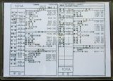 画像: 新幹線車掌時刻表  東京第二運輸所　１０１A　(のぞみ １０１号) 　広島行　行路番号　M１６１７　東京ー広島　 Ｈ２９，３，４改正