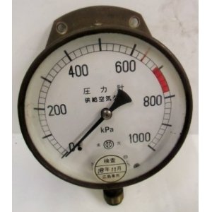 画像: 圧力計　「供給空気ダメ」　１０００kpa