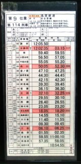 画像: 島原鉄道 第９仕業 １１４列車(島原外港〜諫早) １１９列車 (諫早〜島原外港）