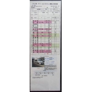 画像: 複製時刻表　「日豊線　783系電車　５０９８M　ドリームにちりん　南宮崎ー延岡」