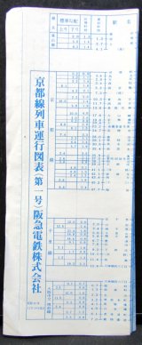 画像: 阪急電鉄　京都線列車運行図表　昭和61年12月14日改正