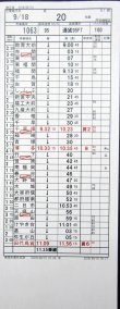 画像3: 門司機関区  EL１組 ２０仕業 （行路揃い） 北九州ターミナル〜鳥栖〜福岡ターミナル〜北九州タ　 2018/08/13改正  ケースなし