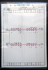 鉄道部品　新幹線　運転士時刻表 鉄道部品 新幹線 運転士時刻表