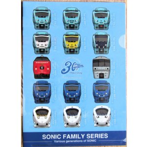 画像: クリアファイル　「30周年　歴代ソニック」