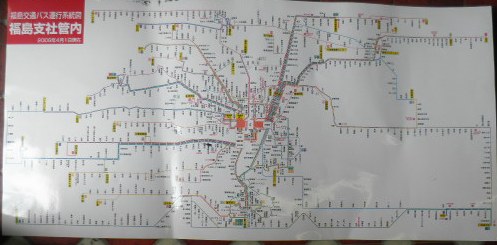 画像: 福島交通　バス路線図　