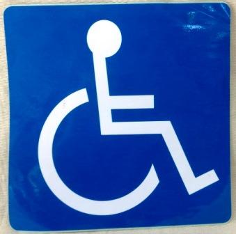 画像1: シール　「車椅子マーク」　２４ｘ２４ｃｍ