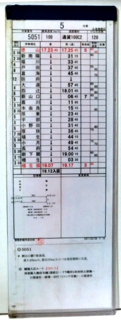 画像: 広島機関区　ＥＬ１組　　５仕業　下り　５０５１列車　広島貨タ〜幡生操　［ケース入り］