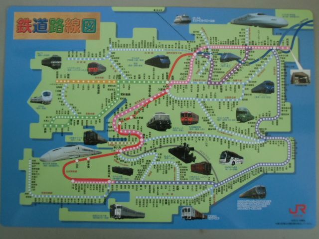 画像: JR九州の特急・観光列車と鉄道線路図
