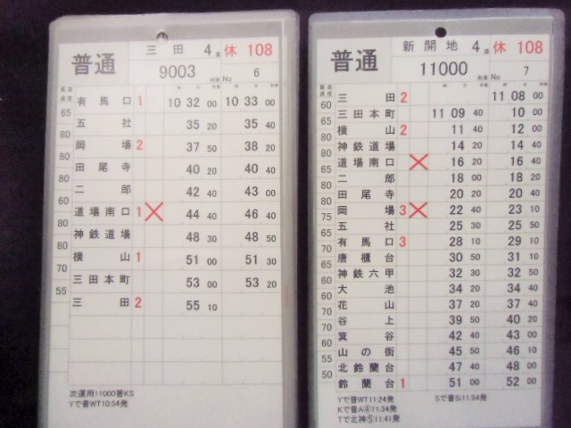 画像: 神戸電鉄 休日１０８仕業 全揃い