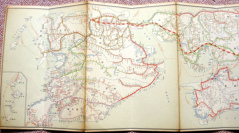 画像: 旅客事務用　「鉄道線路図」　昭和50年3月現在　日本国有鉄道旅客局