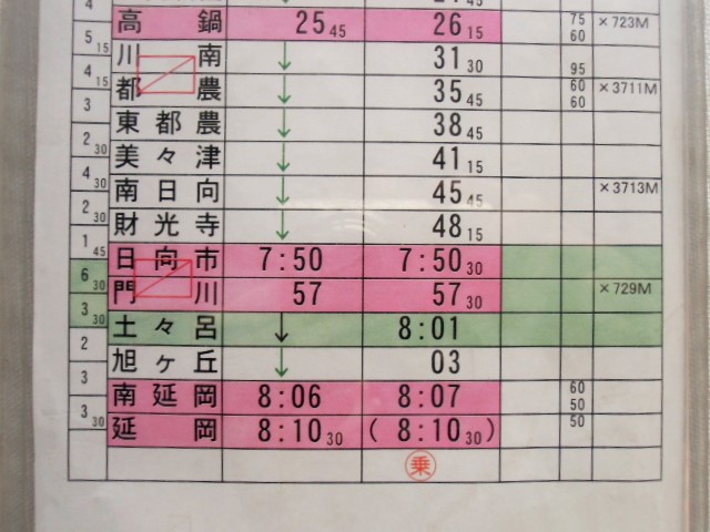 画像: 特急「 にちりん ４号」  ４８５系    南宮崎ー延岡  宮崎運輸センター ２組 30行路 (1) 