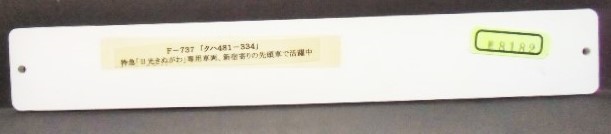 画像: 複製形式板 「クハ ４８１－３３４」