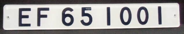 画像1: 複製形式板   「ＥＦ ６５ １００１」