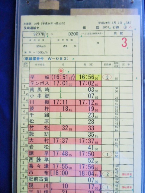 画像: 臨時　ハウステンボス　長崎運輸センター　組　臨　３００１行路(1)(2)　平成２４年５月３日施行