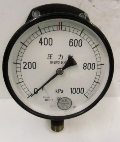 画像1: 圧力計　「制御空気ダメ」　１０００kpa