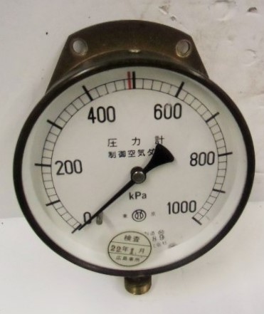 画像1: 圧力計　「制御空気ダメ」　１０００kpa　（ＥＦ６６－２２号機）取り換え品