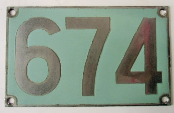 画像1: 西鉄 ６００型ナンバープレート 「６７４」