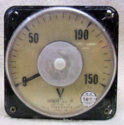画像1: 直流電圧計　１５０Ｖ　日立製　ＥＬ端子付き