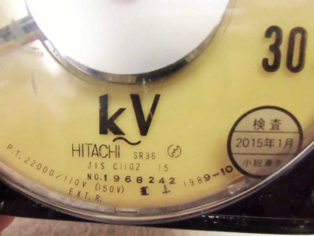 画像: 日立製　交流電圧計　３０ｋｖ　