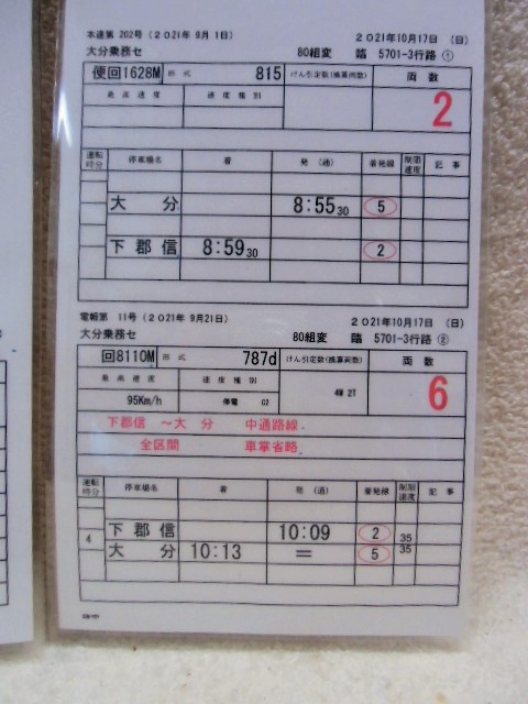 画像: 記念品　「３６＋３」　4110M列車　７８７ｂ　6両　大分ー小倉　