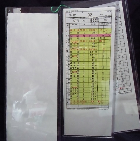 画像: 門司機関区　ED3組　３２仕業　（北九州ターミナル〜幡生操〜福岡ターミナル）　ケース入り　２０１８，０８，１３改正