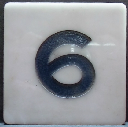 画像1: 車内号車札 ２０系特急 「６（堀文字）」・「無　地」　アクリル板  サイズ：９ｘ９ｃｍ